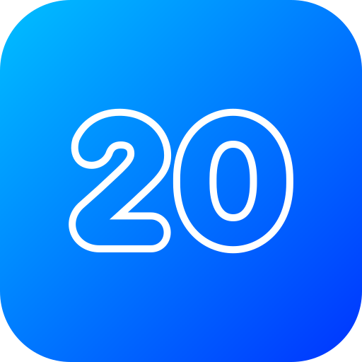 Number 20 free icon Number 20 free icon