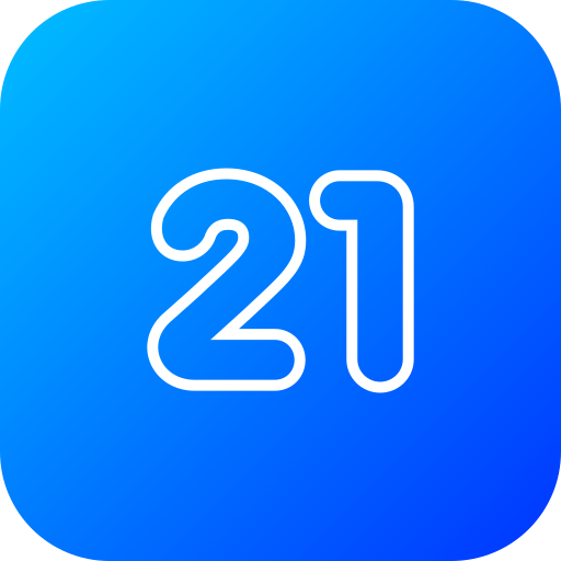 Number 21 free icon Number 21 free icon