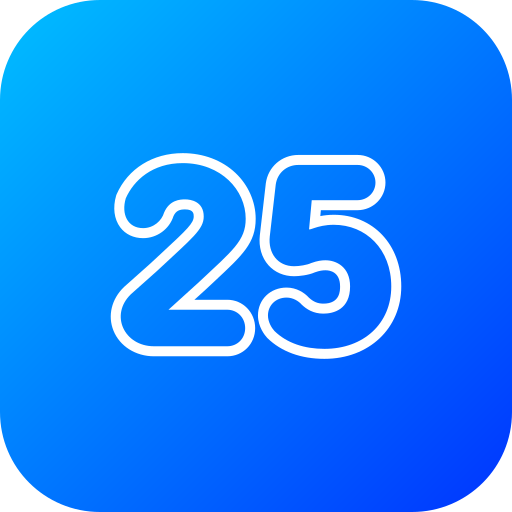 Number 25 free icon