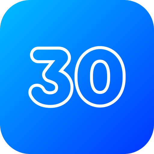 Number 30 free icon Number 30 free icon