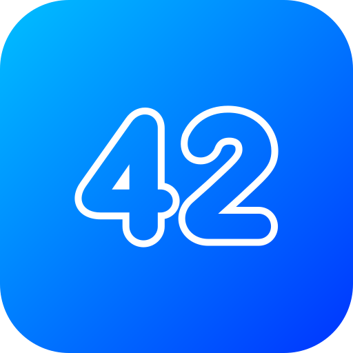 42 Icône gratuit 42 Icône gratuit