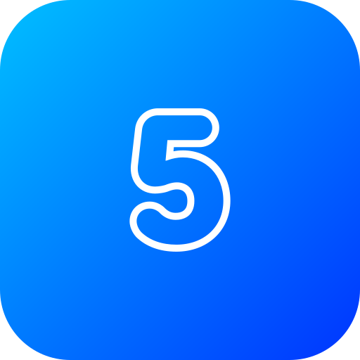 número 5 icono gratis