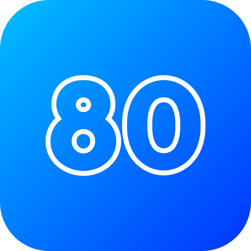 80 Icône gratuit 80 Icône gratuit