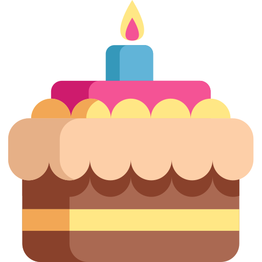 Torta de cumpleaños icono gratis