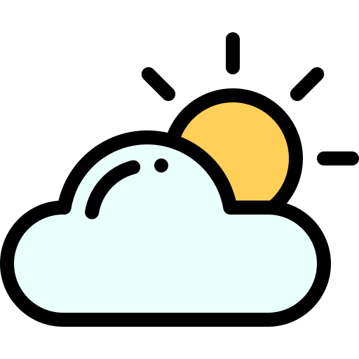 Cloudy Detailed Rounded Lineal color icon