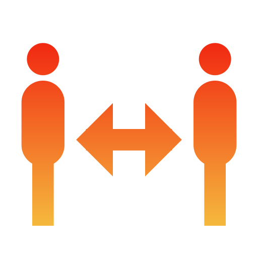 distanciamiento social icono gratis