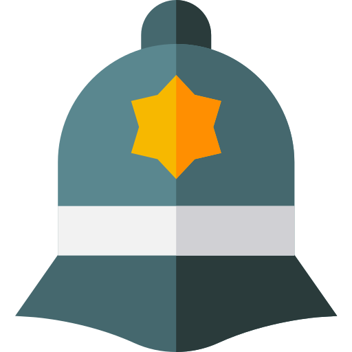 Sombrero de la policía icono gratis