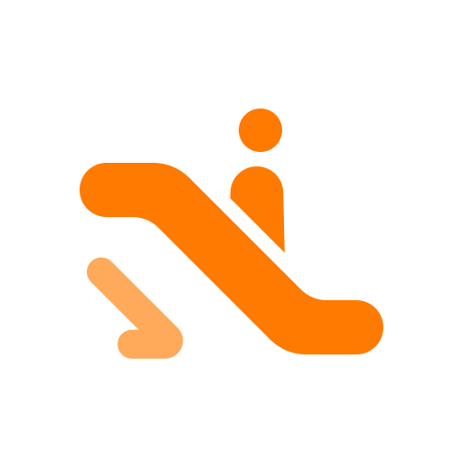 Escalator down free icon