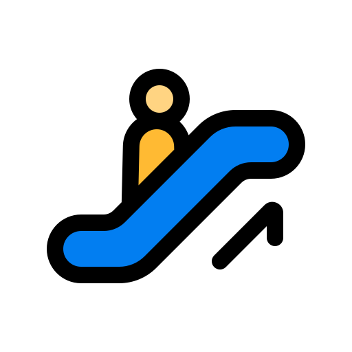 escalera mecánica icono gratis