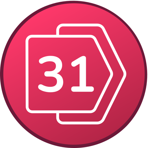 treinta y uno icono gratis