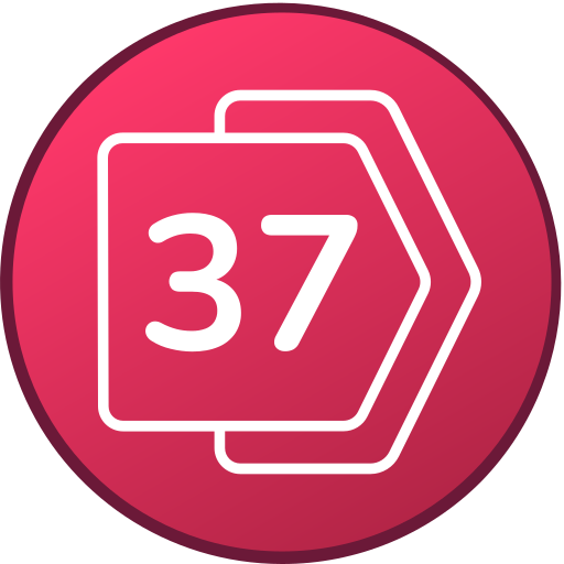 treinta y siete icono gratis