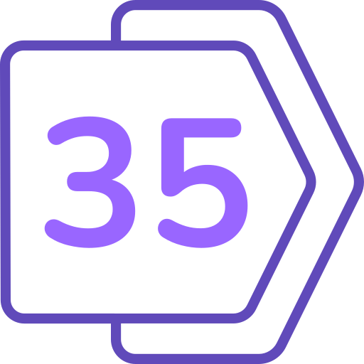 treinta y cinco icono gratis