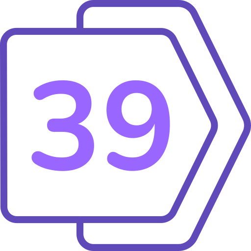 treinta y nueve icono gratis