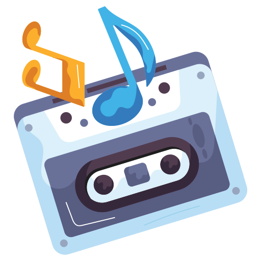 casete de música icono gratis