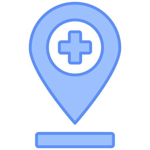 ubicación del hospital icono gratis