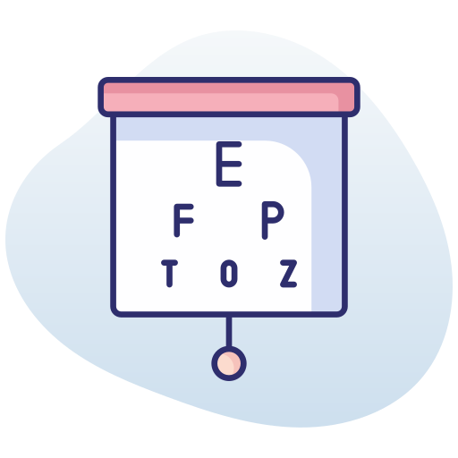 tabla de vision ocular icono gratis