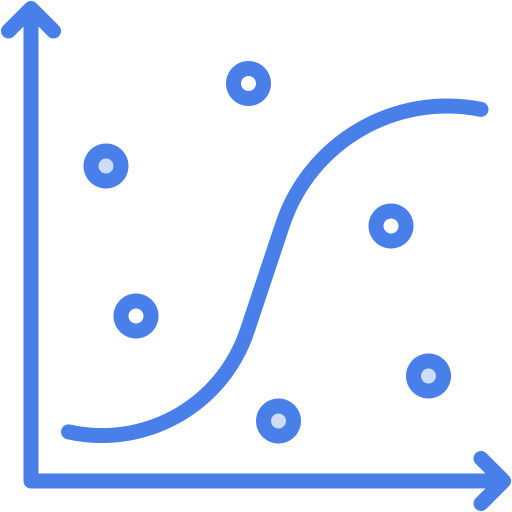 gráfico de dispersión icono gratis