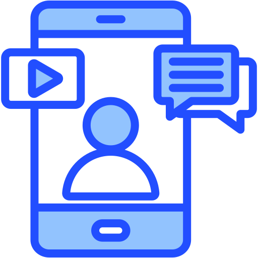 medios de comunicación social icono gratis