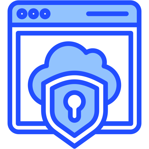 seguridad en la nube icono gratis