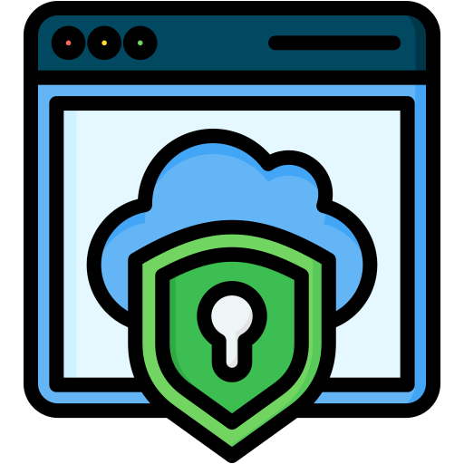 seguridad en la nube icono gratis