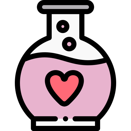 Love potion Detailed Rounded Lineal color icon