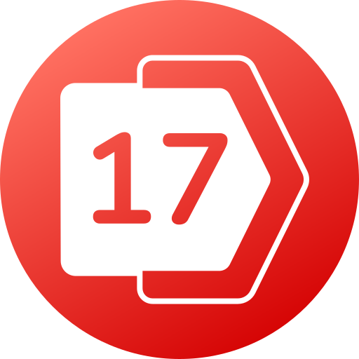 diecisiete icono gratis