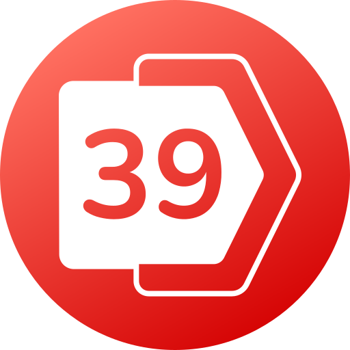 treinta y nueve icono gratis