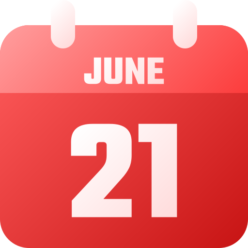 le 21 juin Icône gratuit