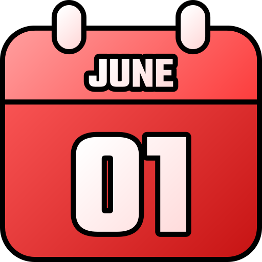 1 ° de junio icono gratis