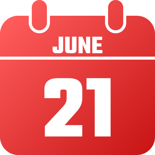 le 21 juin Icône gratuit