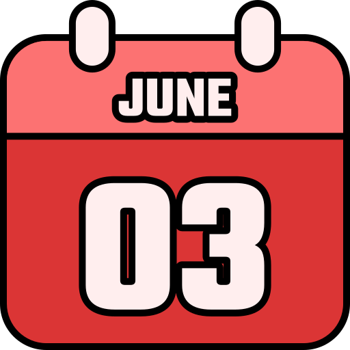 3 de junio icono gratis