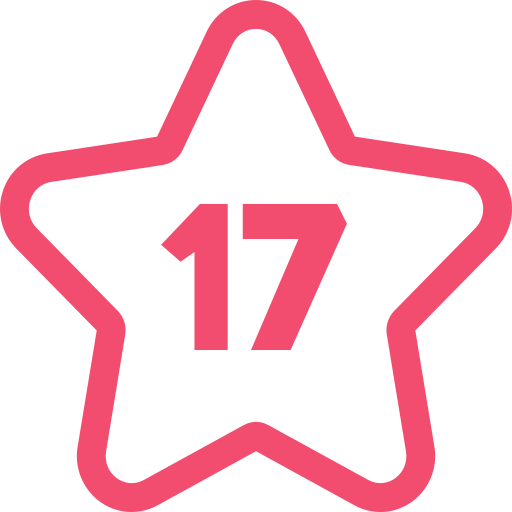 diecisiete icono gratis