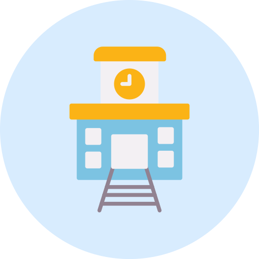 estación de tren icono gratis