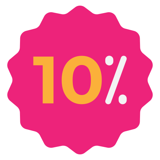 10 por cento grátis ícone 10 por cento grátis ícone