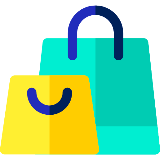 Icono De Bolsas De La Compra Basic Rounded Flat