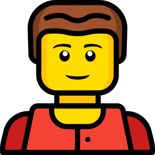 Ghast estilo desenho animado com logotipo de rosto de lego para aplicativo  moderno