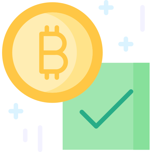 bitcoin aceptado icono gratis