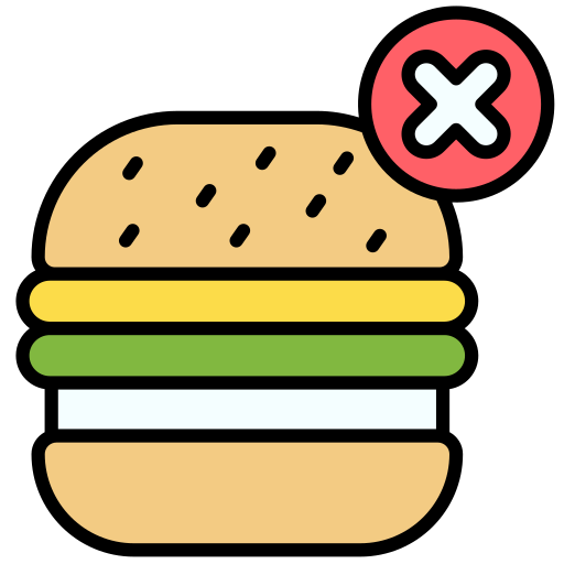 sin hamburguesa icono gratis