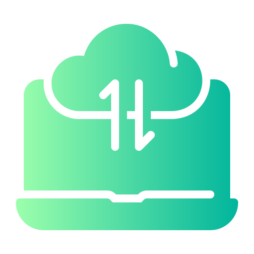 transferencia a la nube icono gratis