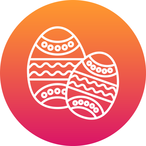 huevos de pascua icono gratis