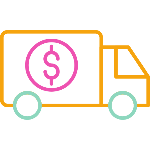 camión de reparto icono gratis