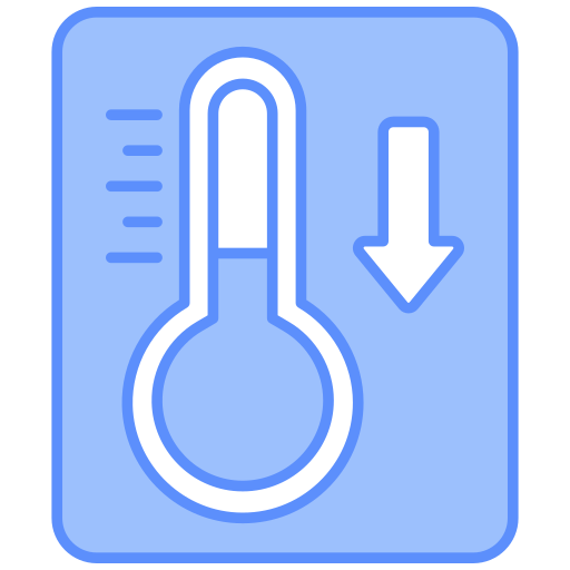 baja temperatura icono gratis