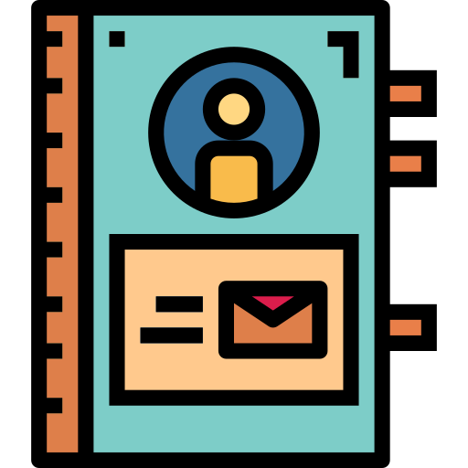 Agenda de contactos icono gratis