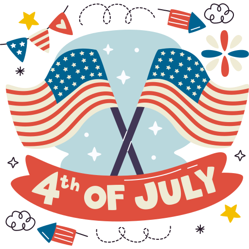 4 juillet gratuit sticker 4 juillet gratuit sticker