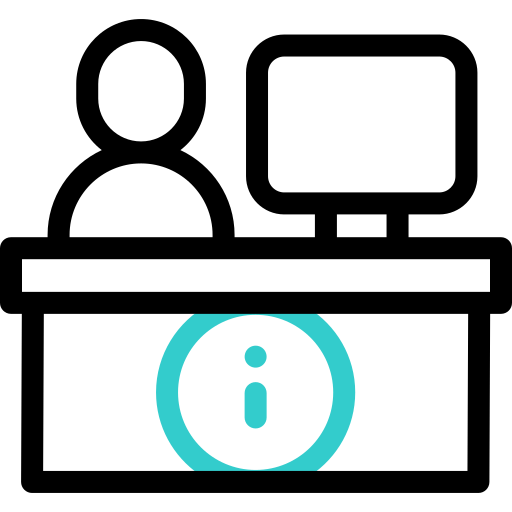 Info desk free icon