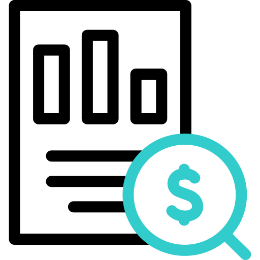análisis financiero icono gratis
