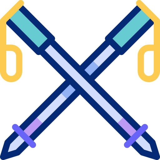 bastones de trekking icono gratis