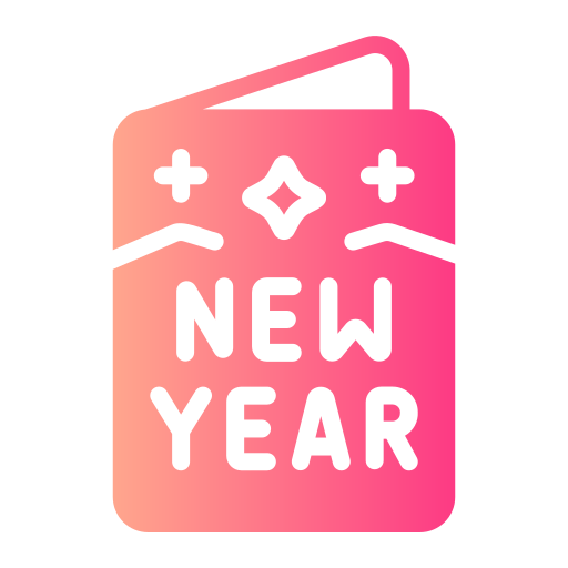 tarjeta de año nuevo icono gratis