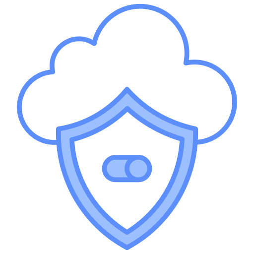 seguridad en la nube icono gratis