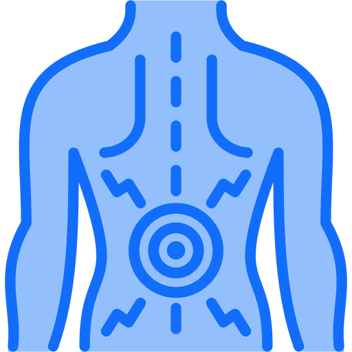 dolor de espalda icono gratis